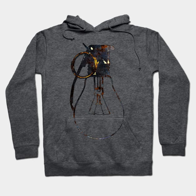 Lightbulb and grenade - ideas are stronger than weapons Hoodie by Quentin1984